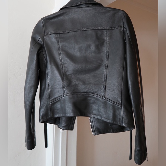 All Saints Dalby Leather Biker Jacket - Picture 3 of 9